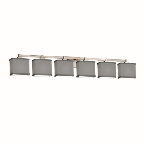 Textile Six Light Bath Bar in Matte Black (102|FAB843615GRAYMBLK)