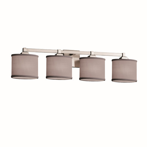 Textile Four Light Bath Bar in Dark Bronze (102|FAB843410GRAYDBRZ)