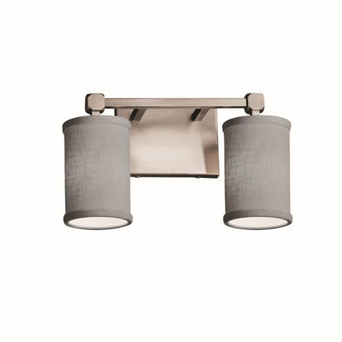 Textile Two Light Bath Bar in Brushed Nickel (102|FAB842210GRAYNCKL)