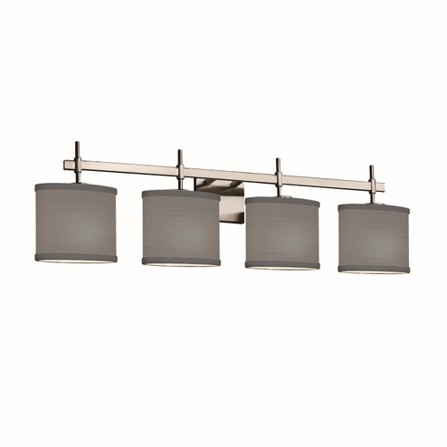 Textile Four Light Bath Bar in Brushed Nickel (102|FAB841410GRAYNCKL)