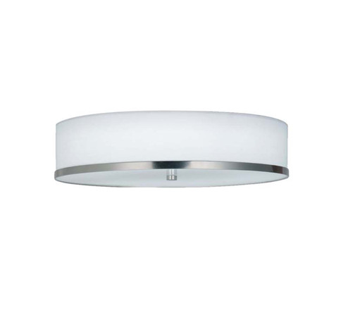 Textile LED Flush-Mount in Brushed Nickel (102|FAB4460WHTENCKL)