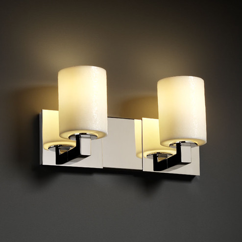 CandleAria Two Light Bath Bar in Brushed Nickel (102|CNDL892210CREMNCKL)