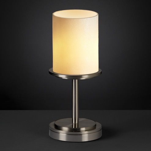 CandleAria One Light Table Lamp in Brushed Nickel (102|CNDL879810CREMNCKL)