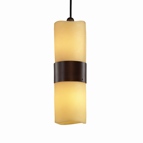 CandleAria Two Light Pendant in Dark Bronze (102|CNDL875814AMBRDBRZ)