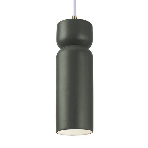 Radiance One Light Pendant in Pewter Green (102|CER6510PWGNABRSWTCD)