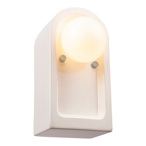 Ambiance Collection One Light Wall Sconce in White Crackle (102|CER3010CRK)