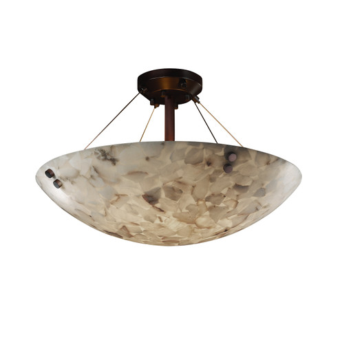 Alabaster Rocks Three Light Semi-Flush Mount in Brushed Nickel (102|ALR965135NCKLF3)
