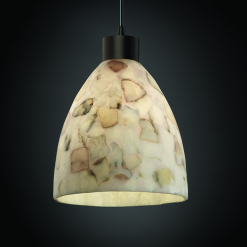 Alabaster Rocks One Light Pendant in Dark Bronze (102|ALR881418DBRZRIGID)