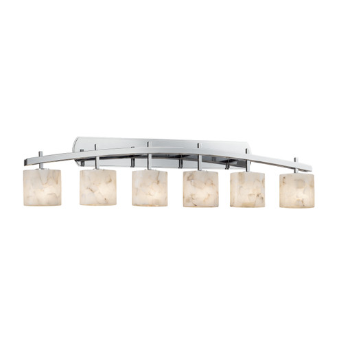 Alabaster Rocks Six Light Bath Bar in Polished Chrome (102|ALR859630CROM)