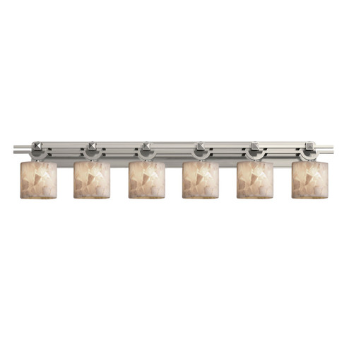 Alabaster Rocks Six Light Bath Bar in Dark Bronze (102|ALR850630DBRZ)