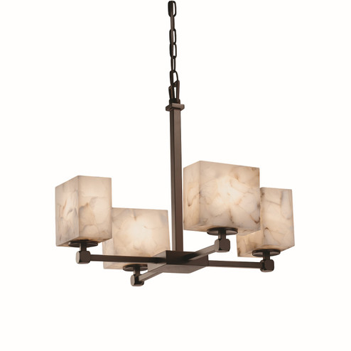 Alabaster Rocks Four Light Chandelier in Brushed Nickel (102|ALR842055NCKL)