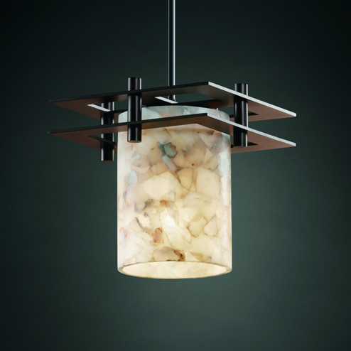 Alabaster Rocks One Light Pendant in Dark Bronze (102|ALR816510DBRZRIGID)