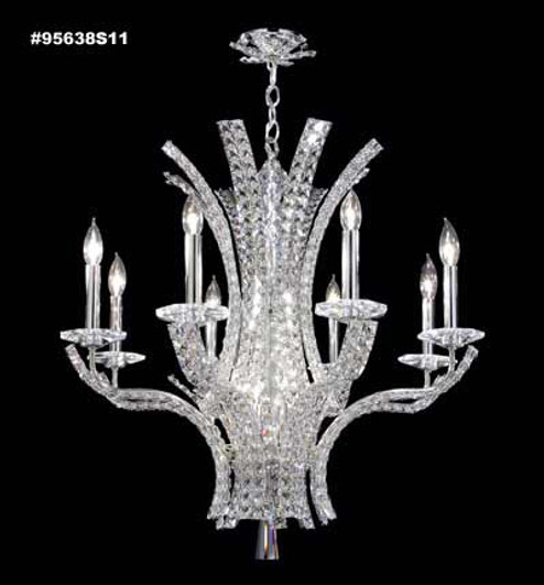 Eclipse Fashion Eight Light Chandelier in Silver (64|95638S11)