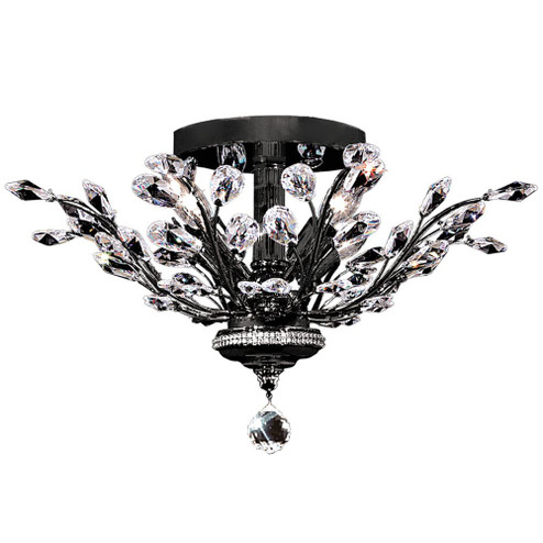 Florale Four Light Flush Mount in Satin Black (64|94454SB22)