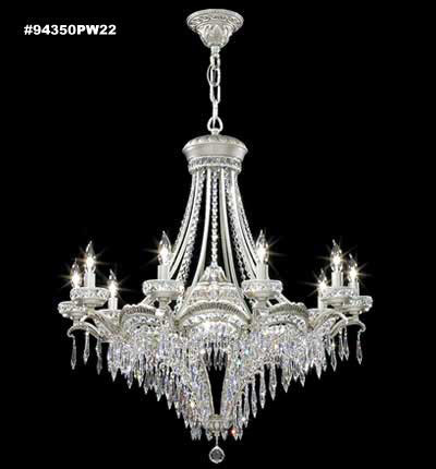Dynasty Cast Brass 12 Light Chandelier in Pewter (64|94350PW22)