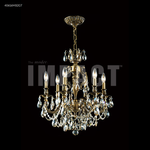 Brindisi Six Light Chandelier in Monaco Bronze (64|40616MB2GT)