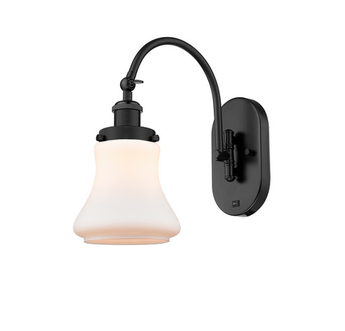 Franklin Restoration One Light Wall Sconce in Matte Black (405|9181WBKG191)