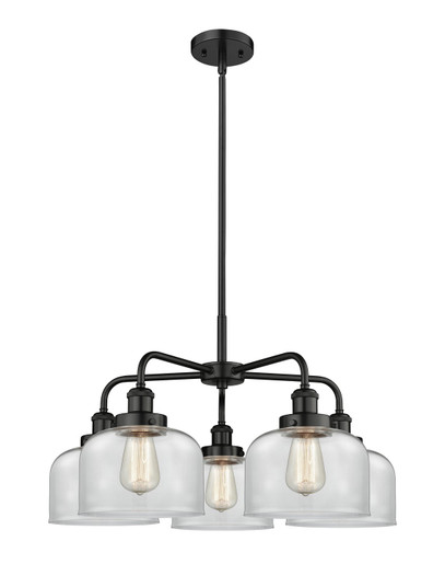 Ballston Urban Five Light Chandelier in Matte Black (405|9165CRBKG72)