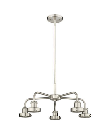 Ballston Urban Five Light Chandelier in Brushed Brass (405|9165CRBB)