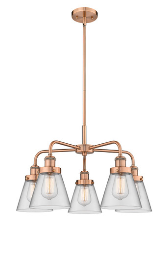 Ballston Urban Five Light Chandelier in Antique Copper (405|9165CRACG62)