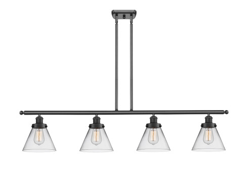 Ballston Urban Four Light Island Pendant in Matte Black (405|9164IBKG42)