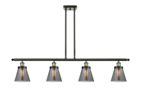 Ballston Urban Four Light Island Pendant in Black Antique Brass (405|9164IBABG63)
