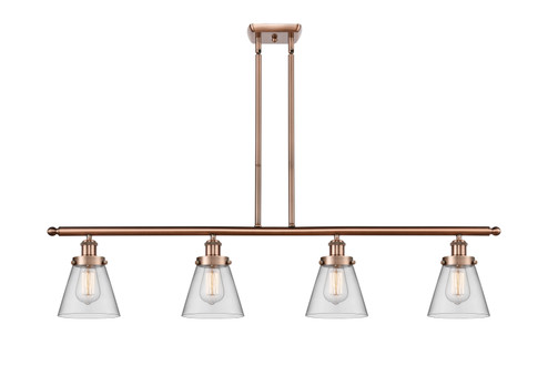 Ballston Urban Four Light Island Pendant in Antique Copper (405|9164IACG62)