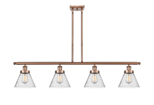 Ballston Urban Four Light Island Pendant in Antique Copper (405|9164IACG44)