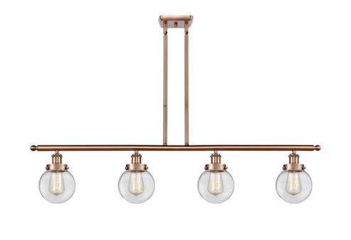 Ballston Urban Four Light Island Pendant in Antique Copper (405|9164IACG2026)