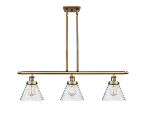 Ballston Urban Three Light Island Pendant in Brushed Brass (405|9163IBBG44)