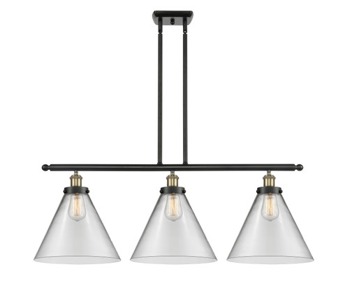 Ballston Urban Three Light Island Pendant in Black Antique Brass (405|9163IBABG42L)