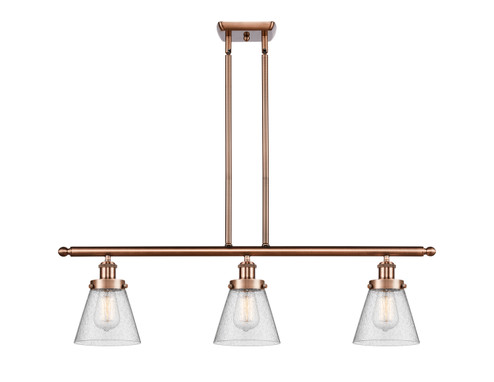 Ballston Urban Three Light Island Pendant in Antique Copper (405|9163IACG64)