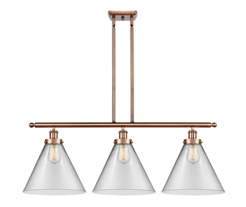 Ballston Urban Three Light Island Pendant in Antique Copper (405|9163IACG42L)