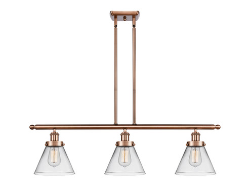 Ballston Urban Three Light Island Pendant in Antique Copper (405|9163IACG42)