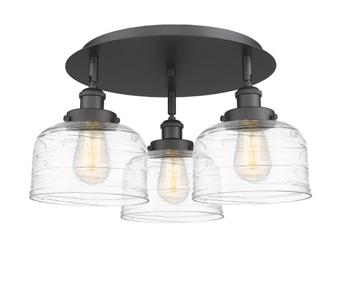 Ballston Urban Three Light Semi-Flush Mount in Satin Nickel (405|9163CSNG74)