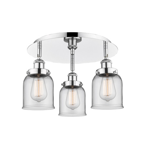 Ballston Urban Three Light Semi-Flush Mount in Antique Copper (405|9163CACG53)