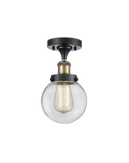 Ballston Urban One Light Semi-Flush Mount in Black Antique Brass (405|9161CBABG2026)