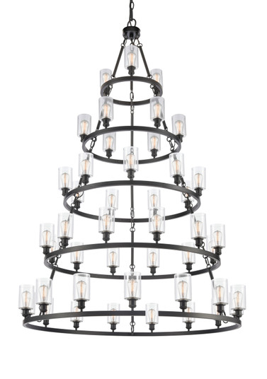 Ballston 45 Light Chandelier in Matte Black (405|8203456BKG802)