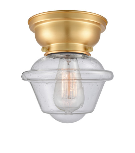 Franklin Restoration One Light Flush Mount in Satin Gold (405|6231FSGG534)