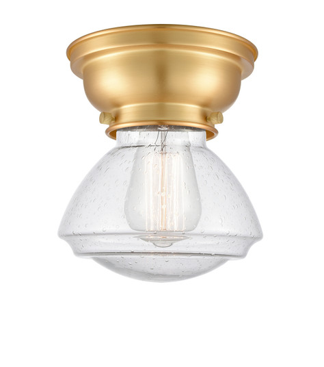 Franklin Restoration One Light Flush Mount in Satin Gold (405|6231FSGG324)