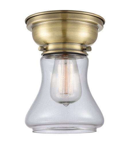Franklin Restoration One Light Flush Mount in Antique Brass (405|6231FABG192)