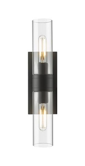 Downtown Urban Two Light Bath Vanity in Matte Black (405|6172WBKG6178CL)