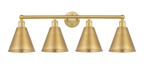 Edison Four Light Bath Vanity in Satin Gold (405|6164WSGMBC8SG)