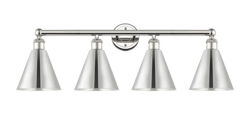 Edison Four Light Bath Vanity in Polished Nickel (405|6164WPNMBC8PN)