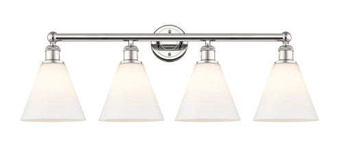 Edison Four Light Bath Vanity in Polished Nickel (405|6164WPNGBC81)