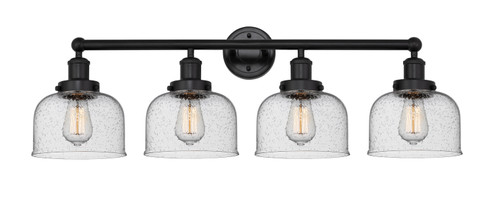 Edison Four Light Bath Vanity in Matte Black (405|6164WBKG74)