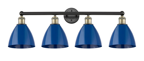 Edison Four Light Bath Vanity in Black Antique Brass (405|6164WBABMBD75BL)