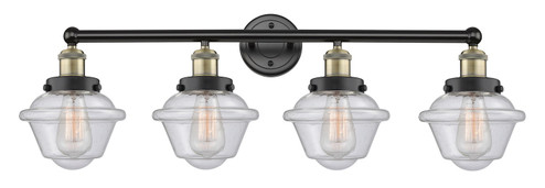 Edison Four Light Bath Vanity in Black Antique Brass (405|6164WBABG534)