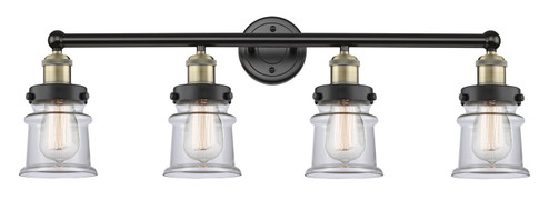 Edison Four Light Bath Vanity in Black Antique Brass (405|6164WBABG182S)