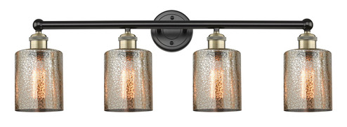 Edison Four Light Bath Vanity in Black Antique Brass (405|6164WBABG116)